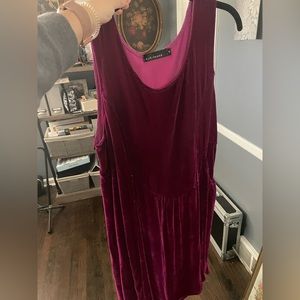 Cut Loose Raspberry Velvet Dress